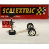 SLOT CAR SCX SCALEXTRIC EJE DELANTERO Y TRASERO COMPLETO PEUGEOT 206 WRC