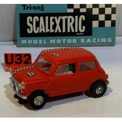 SLOT CAR SCX TRIANG SCALEXTRIC C7 MINI COOPER  ROJO