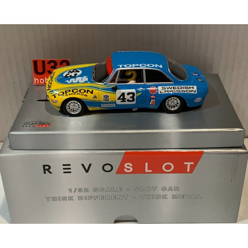 SLOT CAR REVOSLOT RS-0251 ALFA ROMEO GTA 1300 JUNIOR -43 TOPCON RACING TEAM