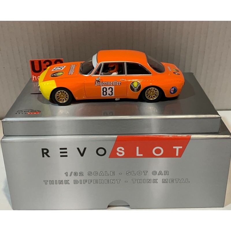 SLOT CAR REVOSLOT RS-0250 ALFA ROMEO GTA 1300 JUNIOR -83 JAGERMEISTER DRM 1972