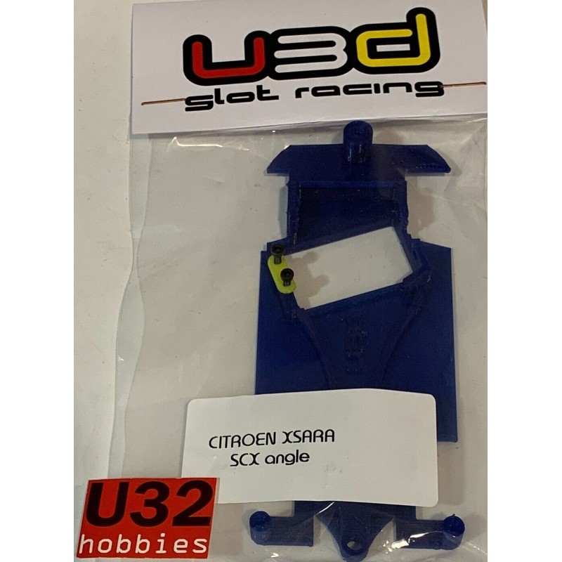 U3D CHASIS 3D CITROEN XSARA ANGLEWINDER AZUL SCALEXTRIC