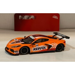 SLOT CAR NSR 0440 CORVETTE C8.R -40 REPSOL ORANGE LIVERY