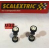 SLOT CAR SCX SCALEXTRIC EJE DELANTERO Y TRASERO COMPLETO PEUGEOT 206 WRC