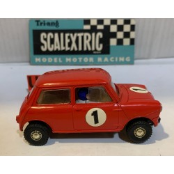 SLOT CAR SCX TRIANG SCALEXTRIC C-76 MINI COOPER -1 ROJO  TRACCION DELANTERA