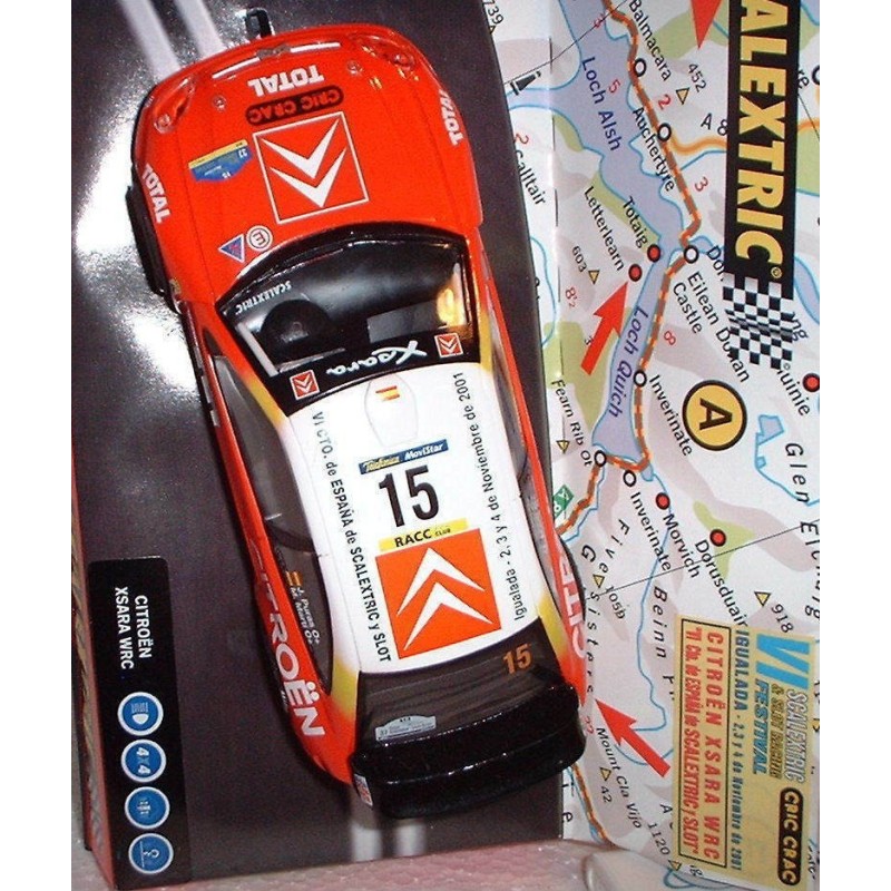 CITROEN XSARA WRC  VI CTO ESPAÑA 2001 SCALEXTRIC SLOT  IGUALADA