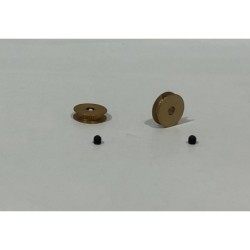 POLEA DURALUMINIO 6.5mm ORO PARA CORREA 1.5mm