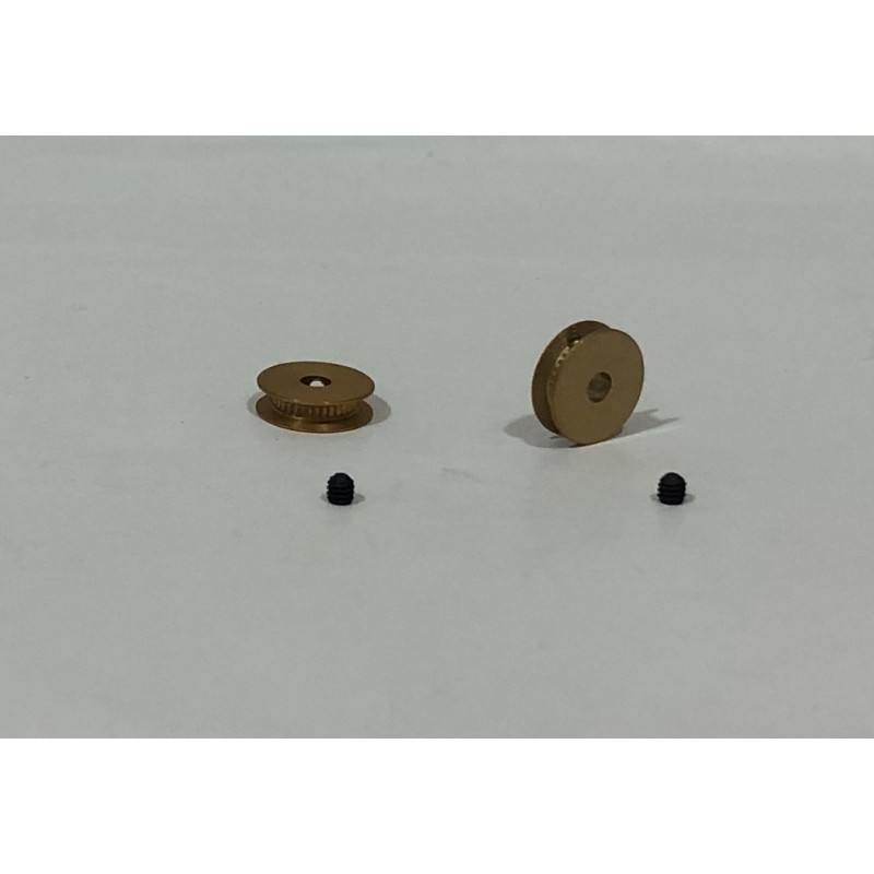 POLEA DURALUMINIO 6.5mm ORO PARA CORREA 1.5mm