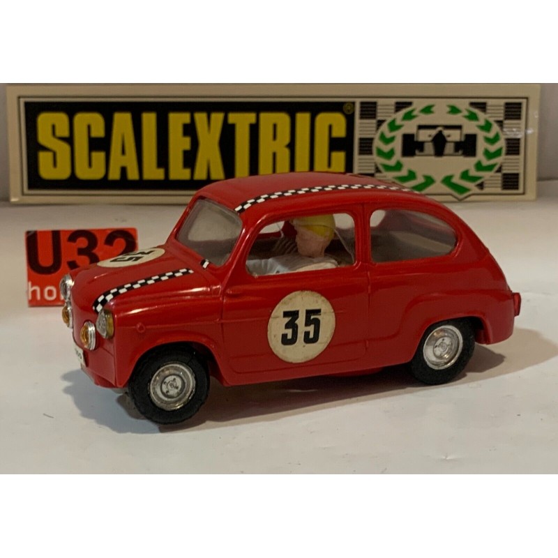 SLOT CAR SCX SCALEXTRIC EXIN TC600 SEAT 600 -12 ROJO CHASIS ROJO PRIMERA SERIE