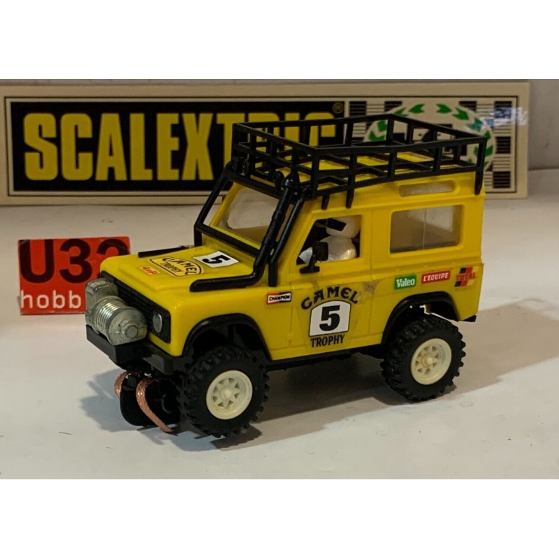 SLOT CAR SCX SCALEXTRIC EXIN STS 2205 LAND ROVER -5 TT 4x4 CAMEL AMARILLO