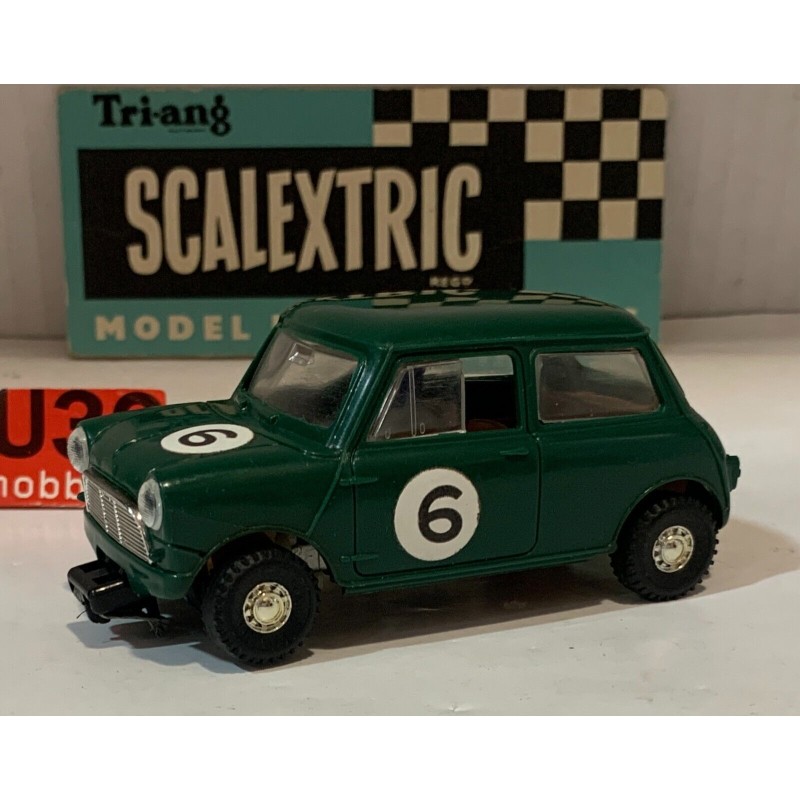 SLOT CAR SCX SCALEXTRIC C-76 MINI COOPER-6  VERDE TRACCION DELANTERA