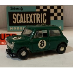 SLOT CAR SCX SCALEXTRIC C-76 MINI COOPER -8  VERDE TRACCION DELANTERA