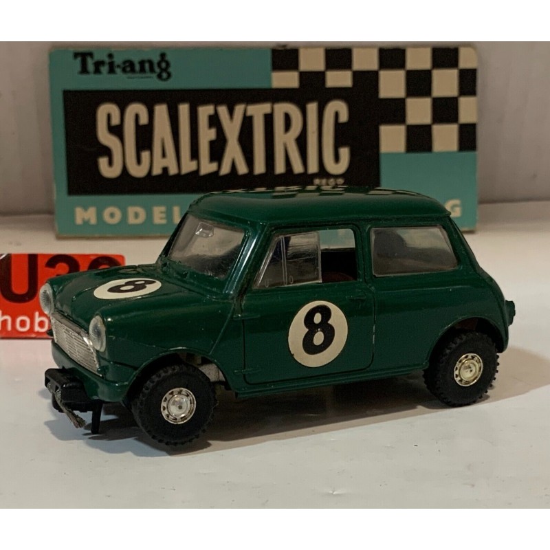 SLOT CAR SCX SCALEXTRIC C-76 MINI COOPER -8  VERDE TRACCION DELANTERA