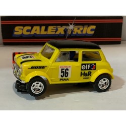 SLOT CAR SCX SCALEXTRIC C-2104 MINI COOPER -56 BOSE AMARILLO SCALEXTRIC UK