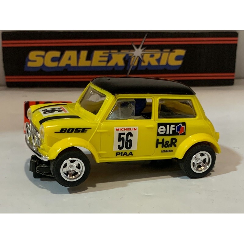 SLOT CAR SCX SCALEXTRIC C-2104 MINI COOPER -56 BOSE AMARILLO SCALEXTRIC UK