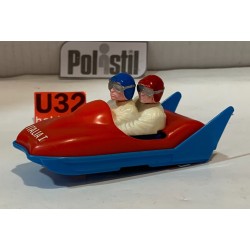 SLOT CAR POLISTIL POLICAR DROMOCAR N736 DN BOBSLEIGH EQUIPAGGIO ITALIANO