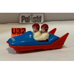 SLOT CAR POLISTIL POLICAR DROMOCAR N737 DN BOBSLEIGH EQUIP FRANCE