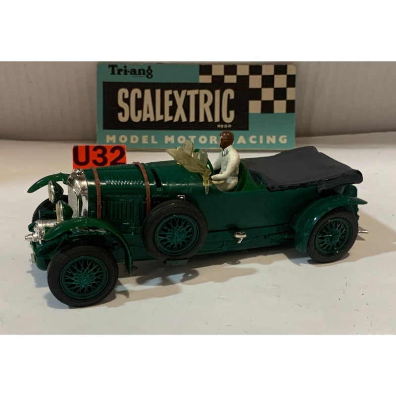 SLOT CAR SCX SCALEXTRIC C-64 BENTLEY 4.5L -3 VERDE  VINTAGE