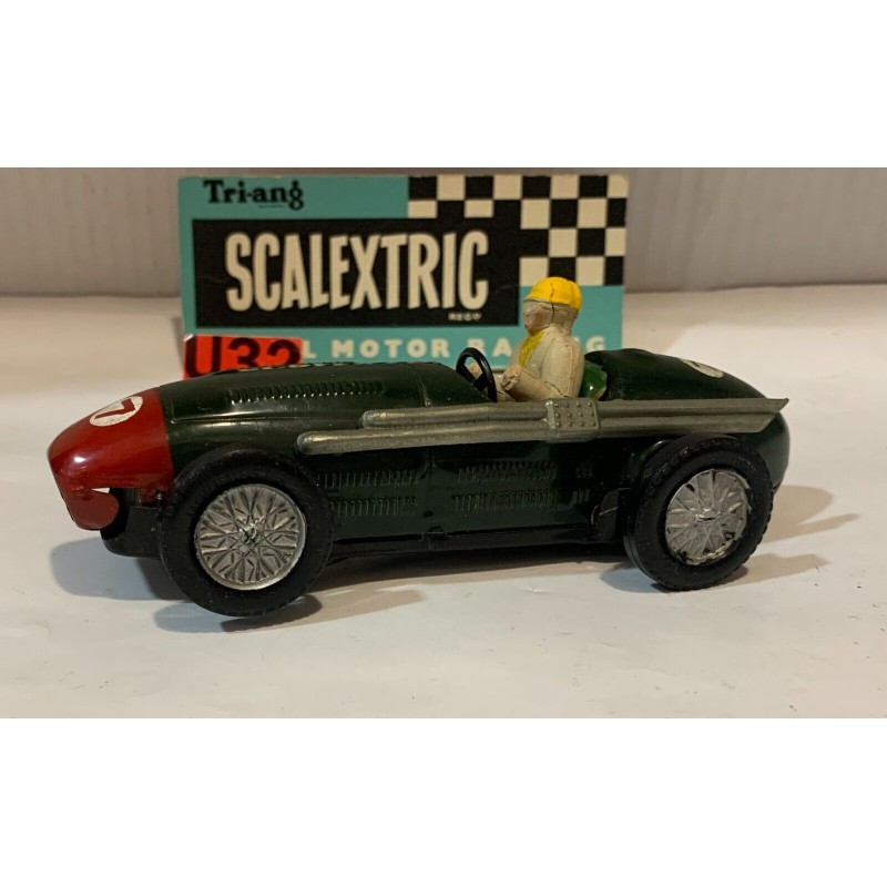 SLOT CAR SCX SCALEXTRIC UK TRIANG TINPLATE MASERATI 250F -7 F1 1957 VERDE