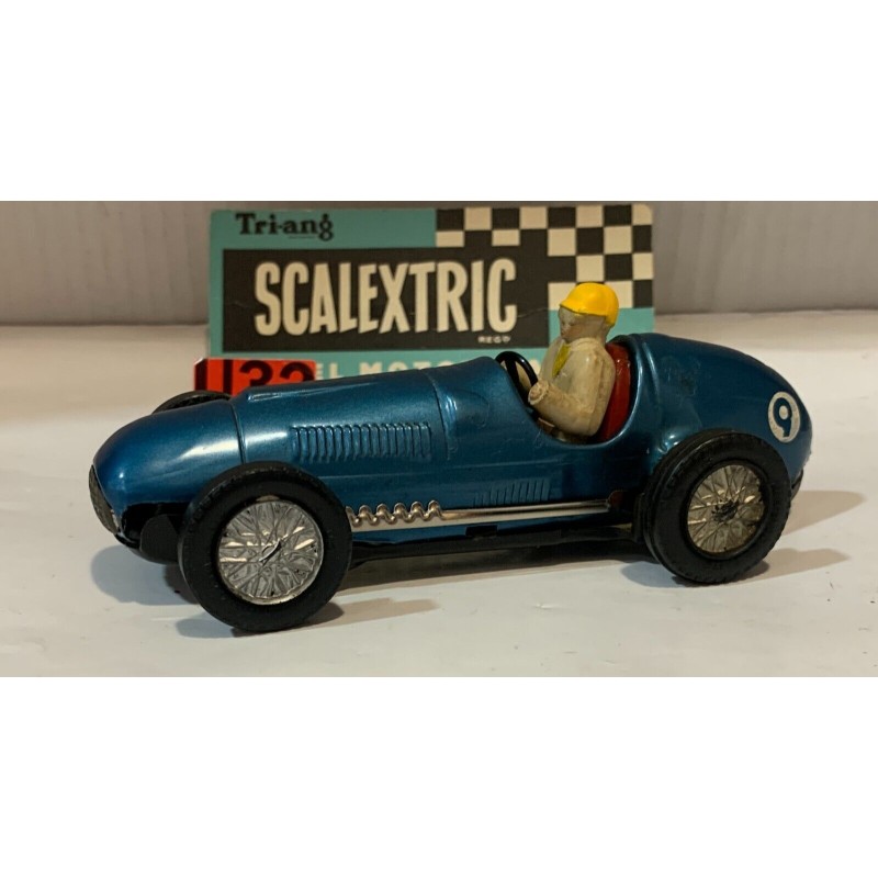 SLOT CAR SCX SCALEXTRIC  TRIANG TINPLATE FERRARI 375 -9 F1 1958 AZUL METALIZADO