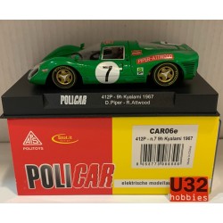 SLOT CAR POLICAR CAR06E FERRARI 412P -7 9H.KYALAMI 1967 D.PIPER-R.ATTWOOD