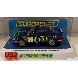 SLOT CAR SCX SUPERSLOT H4555 SUBARU IMPREZA WRX -5 1995 C.SAINZ SCALEXTRIC UK