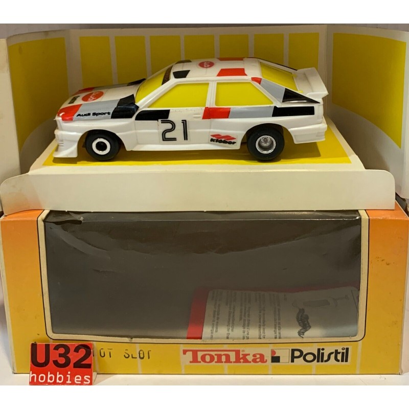 SLOT CAR POLISTIL A127 AUDI QUATTRO -21 RALLY BLANCO