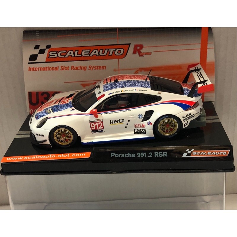 SLOT CAR SCALEAUTO SC-6247R PORSCHE 991.2 RSR GT3 -912 24H DAYTONA 2019 BAMBER