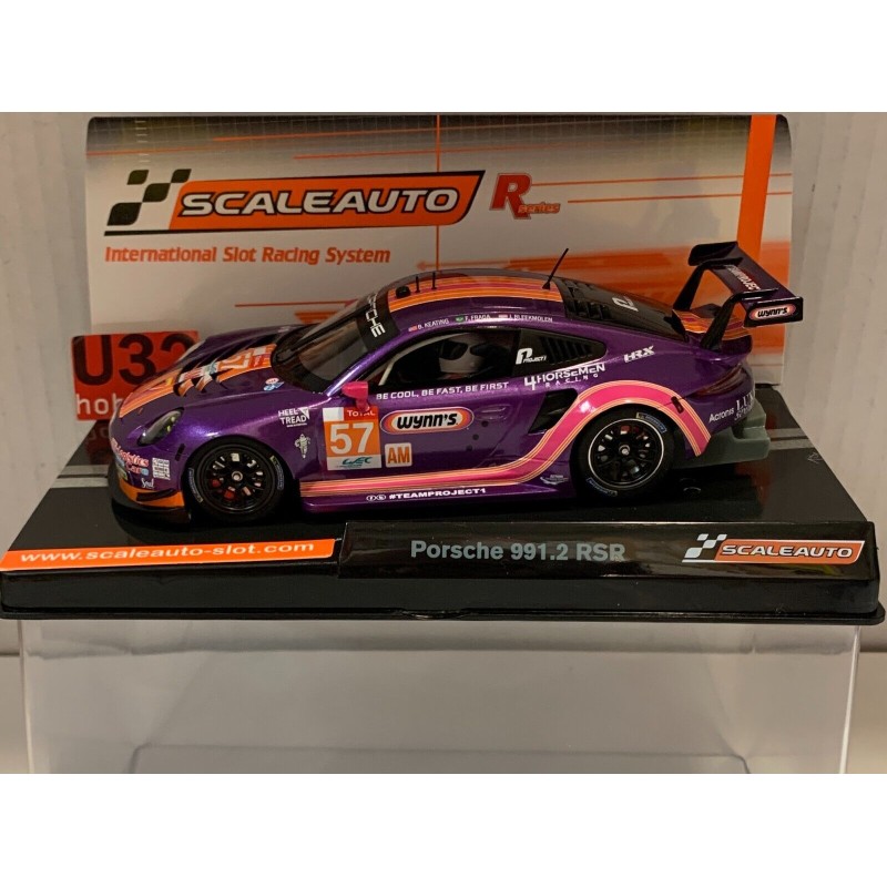 SLOT CAR SCALEAUTO SC-6297R PORSCHE 991.2 RSR GT3 -57 24H LE MANS 2020 B.KEATING