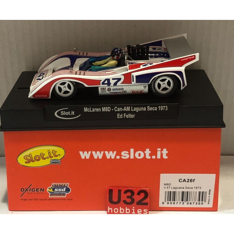 SLOT CAR SLOT.IT CA26F McLAREN M8D -47 CAN-AM LAGUNA SECA 1973 ED FOLTER