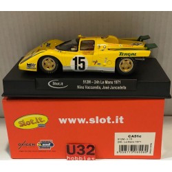 SLOT CAR SLOT.IT CA51C FERRARI 512M -15 24H LE MANS 1971 N.VACARELLA-JUNCADELLA