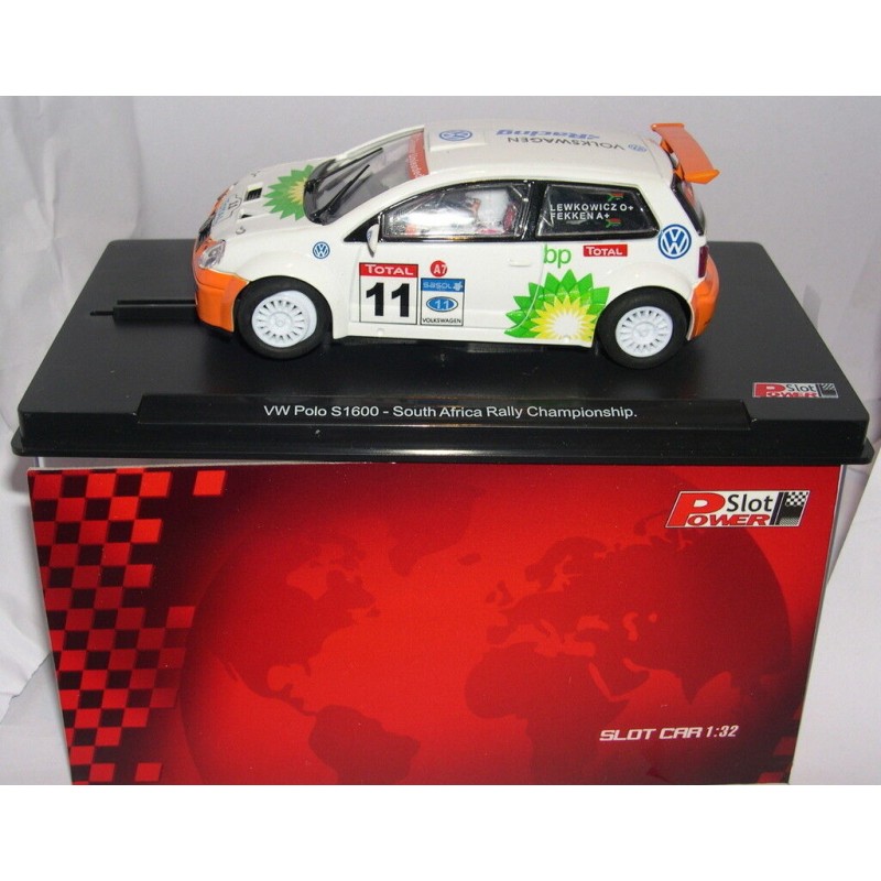 SLOT CAR POWER SLOT 86992 VOLKSWAGEN POLO S1600 -11 SOUTH AFRICA RALLY CHAMP.