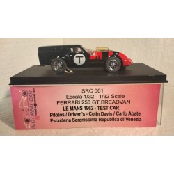 SLOT REAL CAR SRC001 FERRARI 250 GT BREADVAN LE MANS 1962 TEST CAR  (RESINE) *