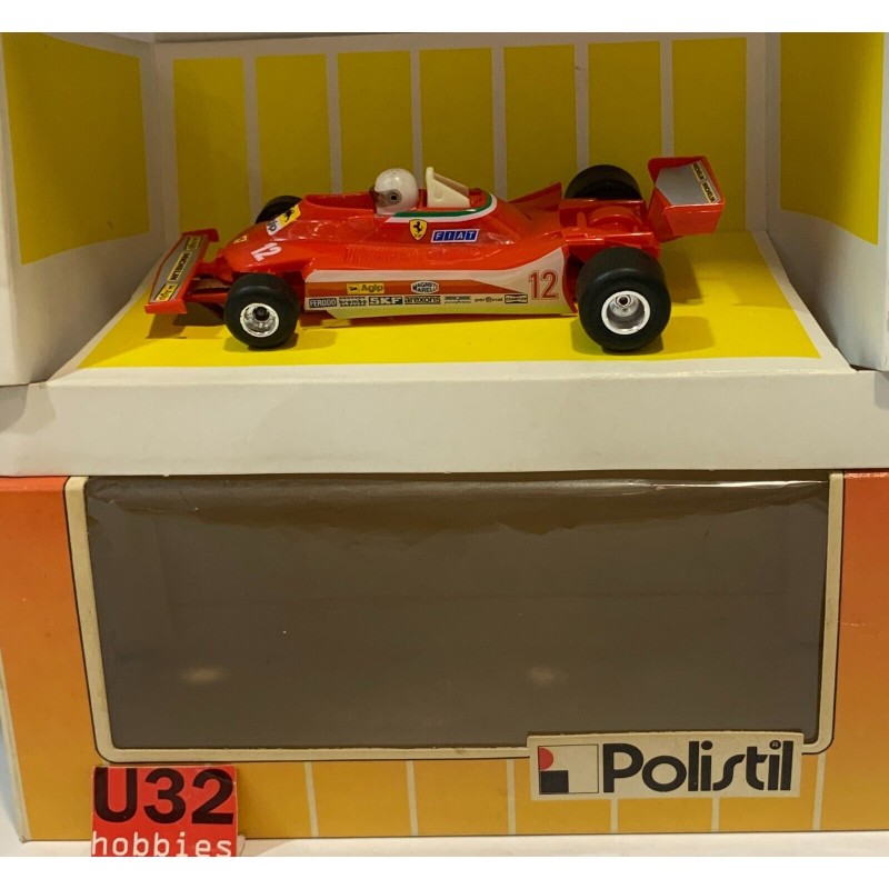 SLOT CAR POLISTIL 32244/3  FERRARI 312 T4 -12 F1 1979 JAQUES VILLENEUVE