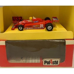 SLOT CAR POLISTIL A125 FERRARI 126 CK -28 F1 1981 JAQUES VILLENEUVE