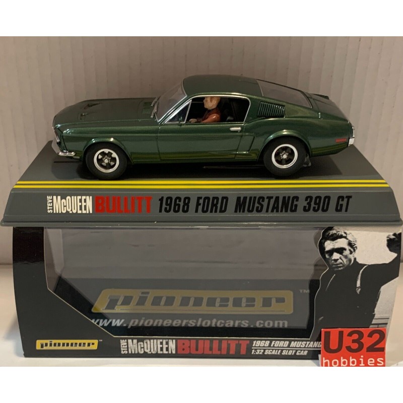 SLOT CAR PIONEER P001 FORD MUSTANG 390 GT 1968 BULLITT STEVE McQUEEN