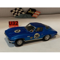 SLOT CAR REVELL 3106 CHEVROLET CORVETTE STING RAY 1965 -35 AZUL