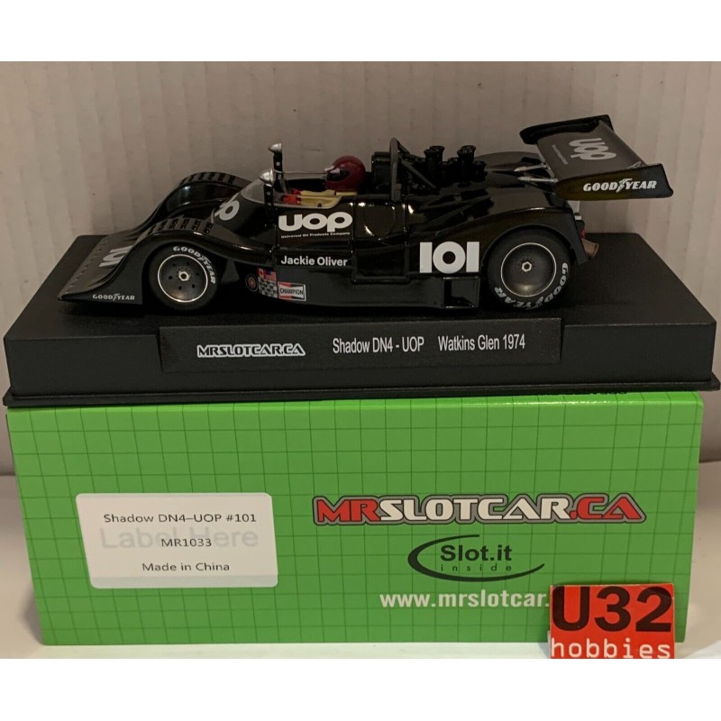 SLOT CAR MR SLOTCARS MR1033 SHADOW DN4 U0P -101 WATKINS GLEN 1974 JACKIE OLIVER