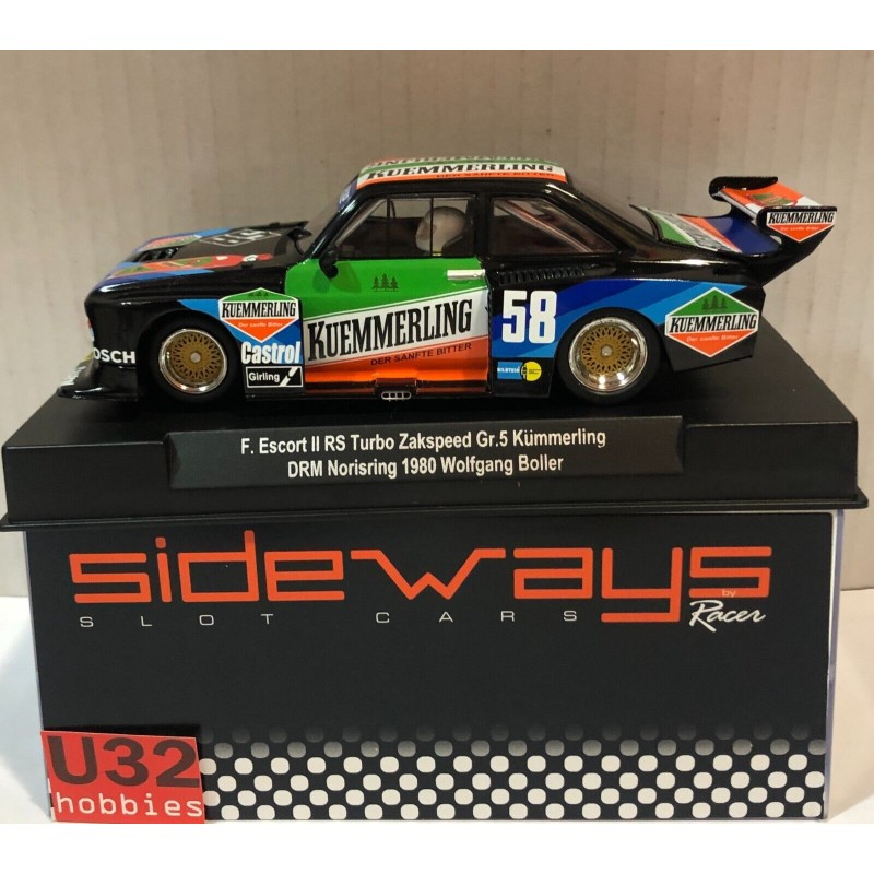 SLOT CAR RACER SIDEWAYS SW77 FORD ESCORT II RS TURBO ZAKSPEED Gr.5 -58 DRM 1980