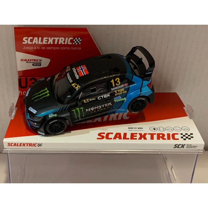 SLOT CAR SCX SCALEXTRIC U10319S300 AUDI S1 WRX -13 MONSTER BAKKERUD