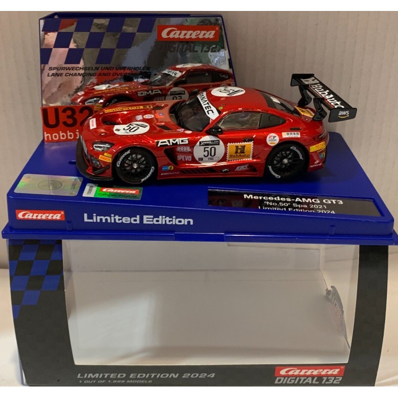 SLOT CAR CARRERA DIGITAL 32038 MERCEDES AMG GT3 -50 SPA 2021 LTD.EDITION 2024