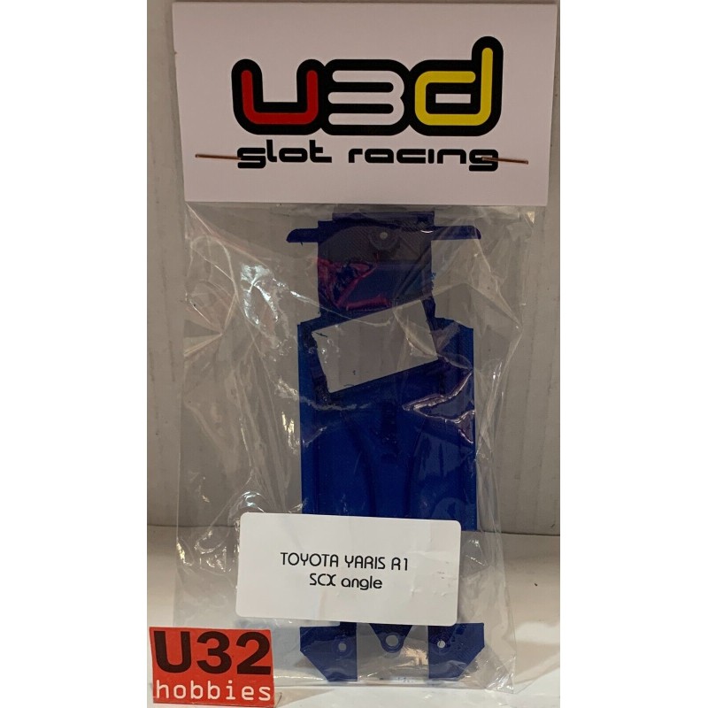 U3D CHASIS 3D TOYOTA YARIS WRC S ANGLEWINDER AZUL SCALEXTRIC