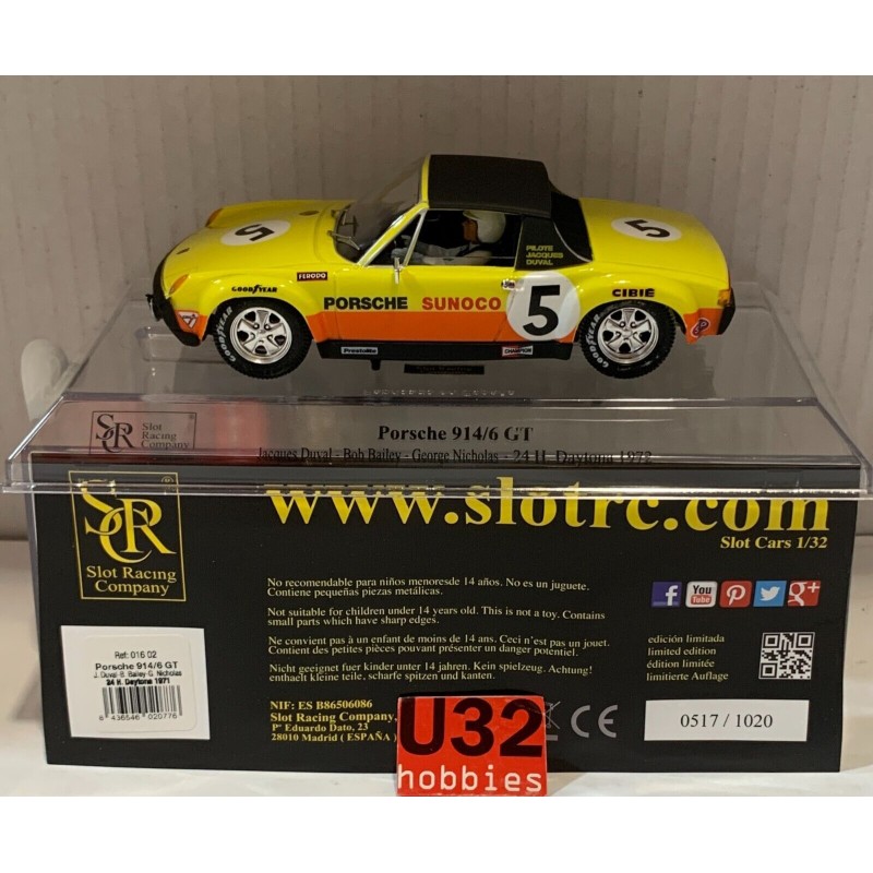 SLOT CAR SRC 016.02 PORSCHE 914/6 GT -5 24H.DAYTONA 1972 DUVAL-BAILEY-NICHOLAS