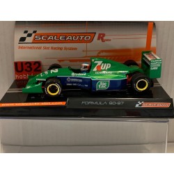 SLOT CAR SCALEAUTO SC-6340 JORDAN FORD 191 -32 F1  1991 SEVEN UP  M.SCHUMACHER