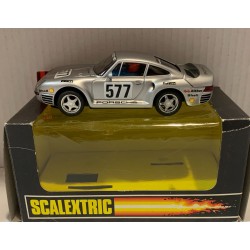 SLOT CAR SCX SCALEXTRIC EXIN 8330 PORSCHE 959 -577 SILVER SERIE LIMITADA