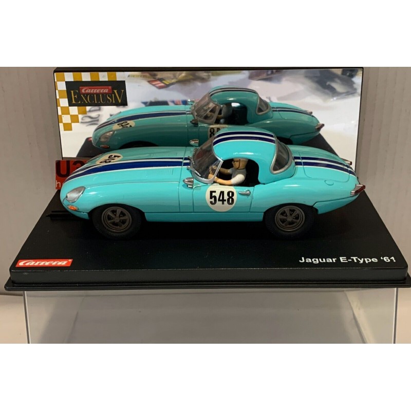 SLOT CAR CARRERA EXCLUSIV 20436 JAGUAR E TYPE '61 -548 RACE VERSION 1/24