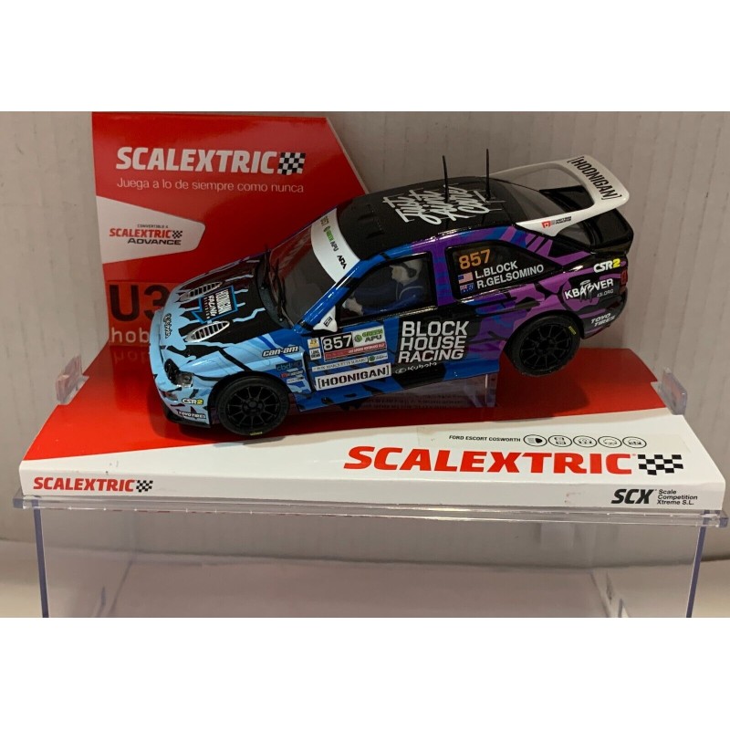 SLOT CAR SCX SCALEXTRIC U10525S300 FORD ESCORT COSWORTH -857 LIA BLOCK