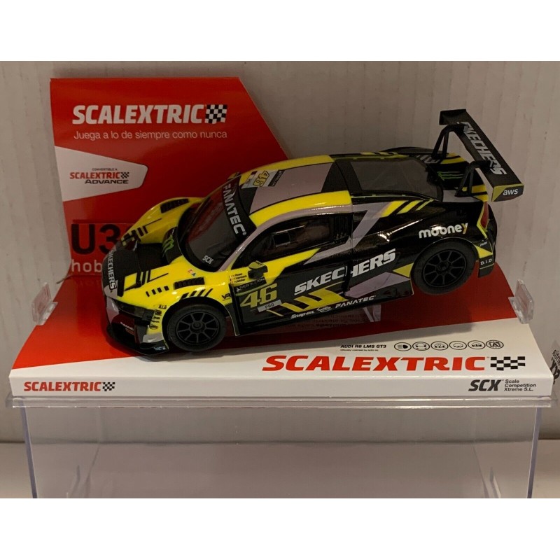 SLOT CAR SCX SCALEXTRIC U10456S300 AUDI R8 LMS -46 VR46 VALENTINO ROSSI