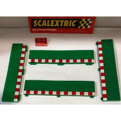 SLOT CAR SCX SCALEXTRIC BORDE RECTA 4UNIDADES