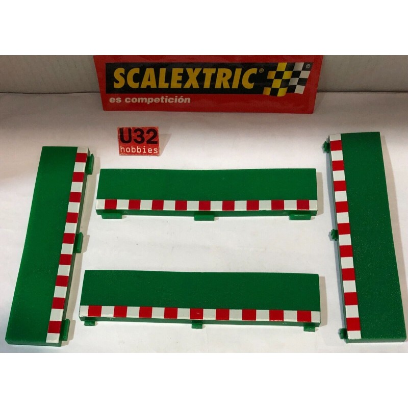 SLOT CAR SCX SCALEXTRIC BORDE RECTA 4UNIDADES