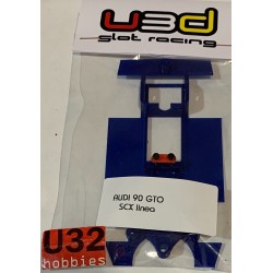 SLOT CAR U3D CHASIS 3D AUDI 90 GTO LINEA AZUL SCALEXTRIC